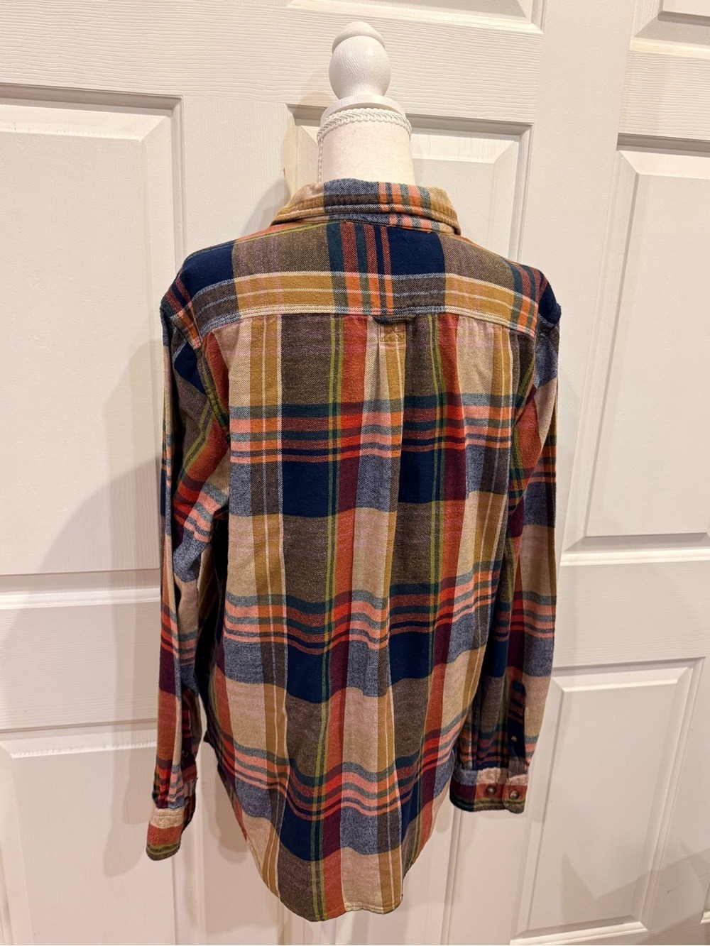 Denim & Flower Ricky Singh Plaid Flannel Shirt Large 100% Cotton Fall - Picture 4 of 10